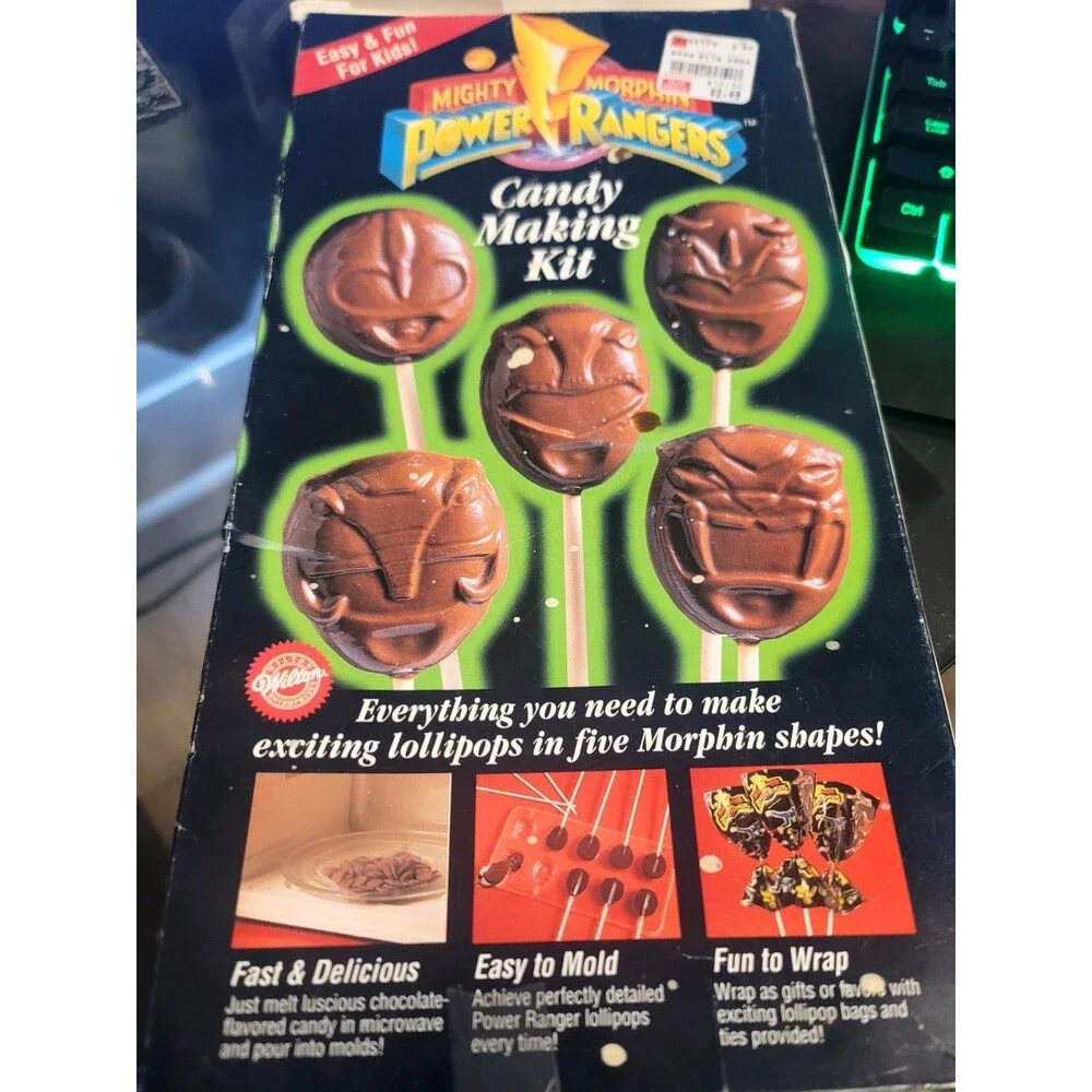 Mighty Morphin Power Ranger Chocolate Candy Making Kit Used Makes 10 Incomplete
